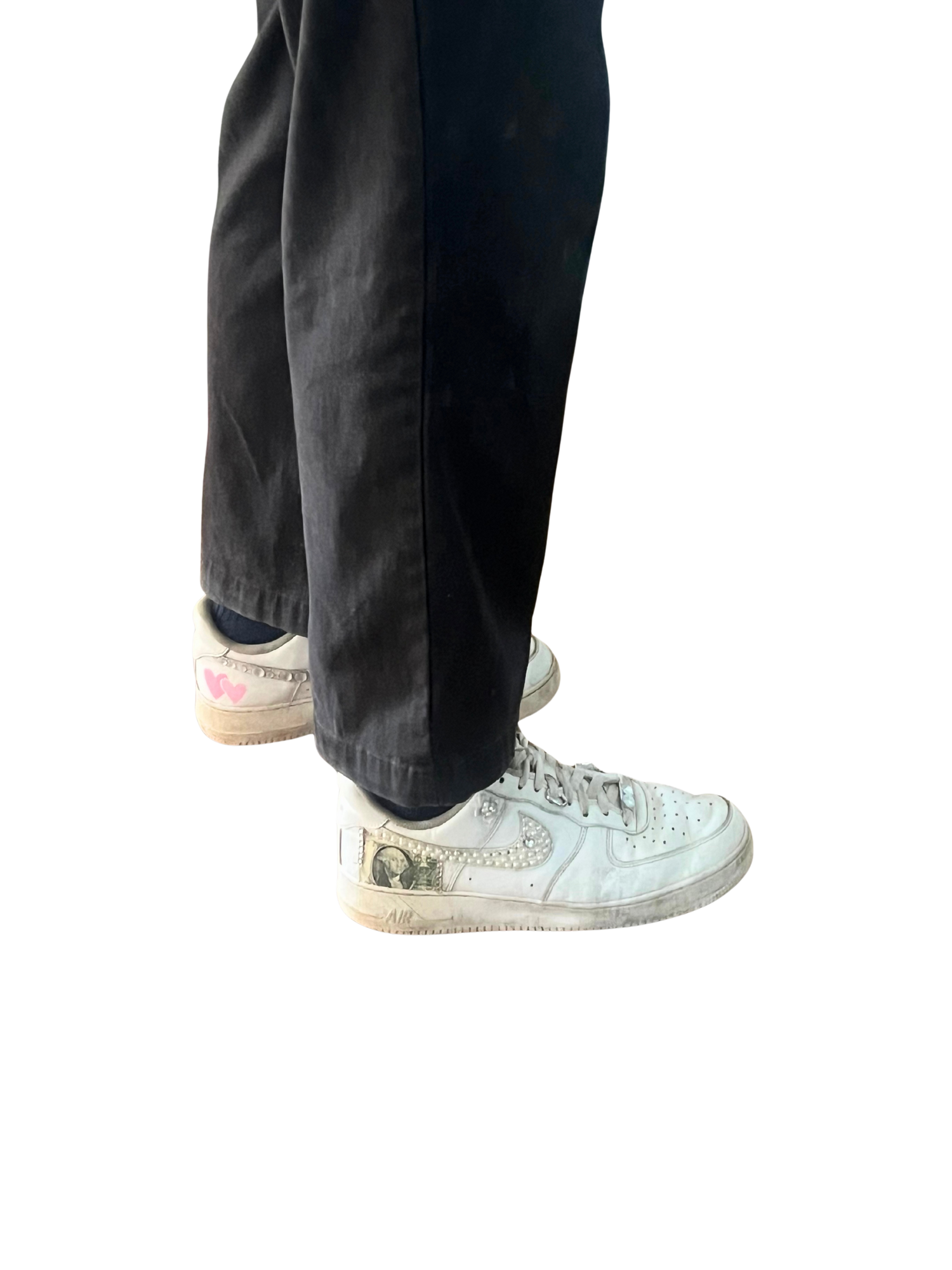 Sam Silvain wears exclusive, one-of-one SMC Forces and “Dark Oath” SMC Slacks, featuring the brand’s signature sigil in a rare fuzzy appliqué — hand-altered artifacts from the Secret Mystic Collection.
